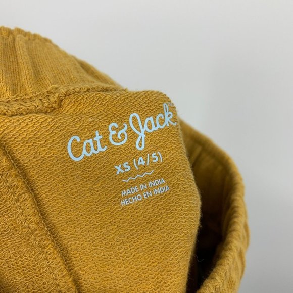 Cat & Jack Shorts Boys Size XS (4/5) Colorblock French Terry Knit Brown Pull On - Picture 2 of 9